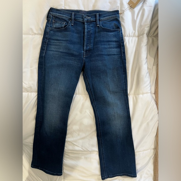 MOTHER Blue Ankle Cropped Pants - Picture 3 of 8